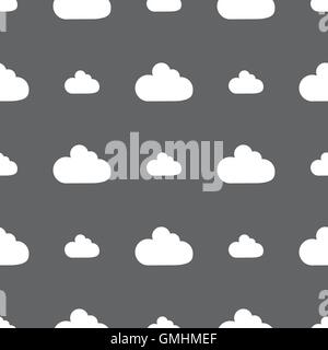 Rockfall icon. Seamless pattern on a gray background. Vector Stock Vector