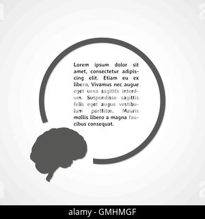 brain and circle Stock Vector