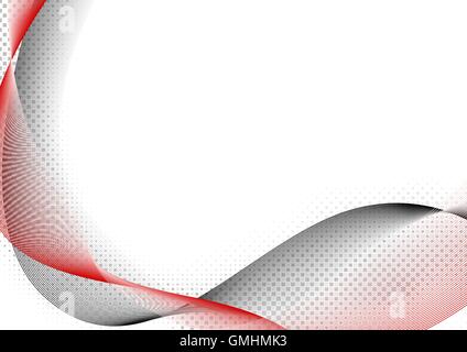 Red and Black Wave Stock Vector