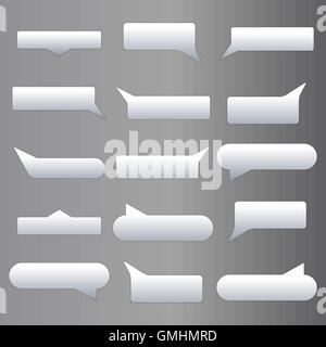 Set of speech bubbles, vector illustration. Stock Vector