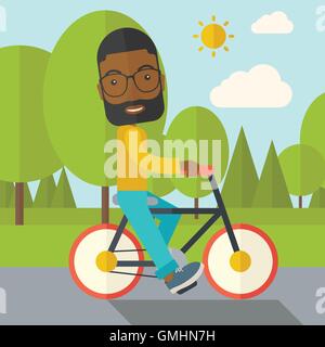 Byciclist. Stock Vector