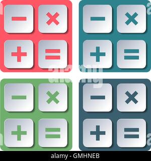 Icons Calculator, vector illustration. Stock Vector