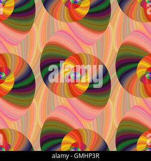 Colorful spiral fractal pattern Stock Vector