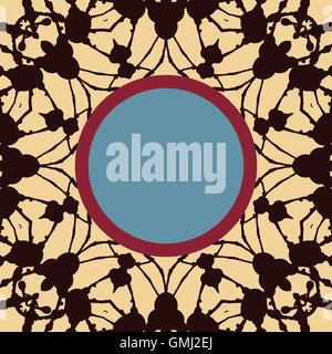 Mandala stylized Print with frame for text. Stock Vector