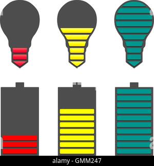 A set of indicators, vector illustration. Stock Vector