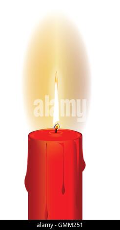 Isolated Candle Flame Stock Vector