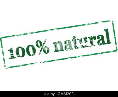 One hundred percent natural Stock Vector