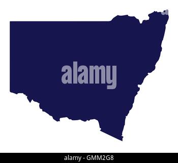 Australia New South Wales State Silhouette Stock Vector