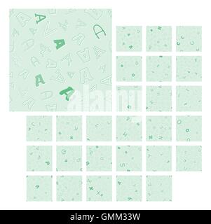 seamless pattern with characters A - Z Stock Vector