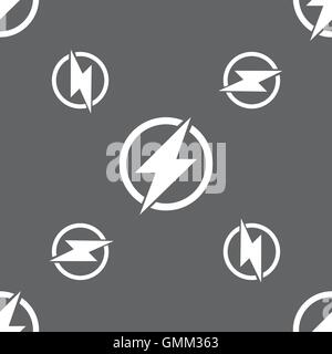Photo flash sign icon. Lightning symbol. Set of eight multi colored ...