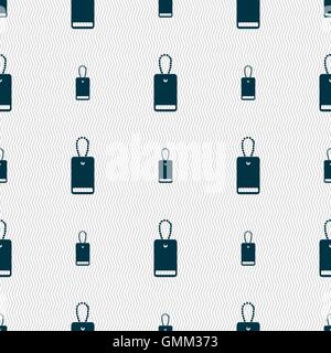 army chains icon sign. Seamless abstract background with geometric shapes. Vector Stock Vector