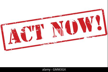 Act now Stock Vector