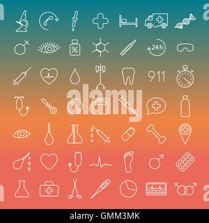 Medical icons, vector illustration. Stock Vector