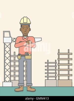 Builder. Stock Vector