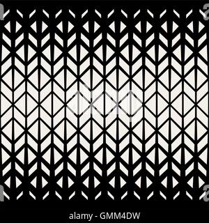 Vector Seamless Black & White Geometric Triangle  Lines Pattern Stock Vector