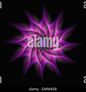 Pink purple motion star fractal abstract Stock Vector