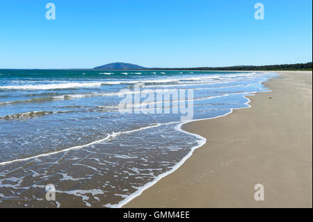 The deserted sandy beach of Seven Mile Beach, Gerroa, Illawarra Coast, New South Wales, Australia Stock Photo