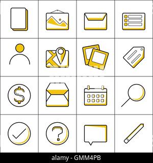 Outline business icons Stock Vector