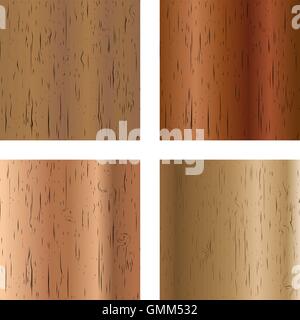 Set of wooden textures, vector illustration Stock Vector