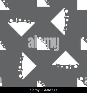 Rockfall icon. Seamless pattern on a gray background. Vector Stock Vector