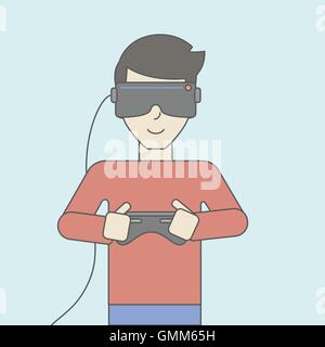Virtual relaity headset. Stock Vector