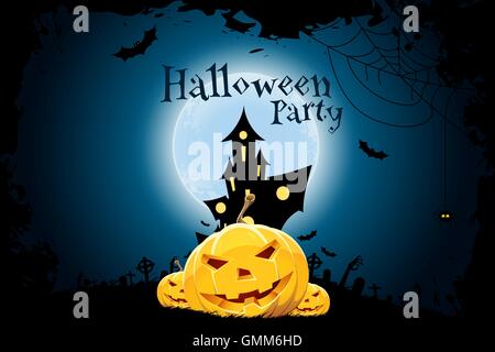 Grungy Halloween Party Background Stock Vector