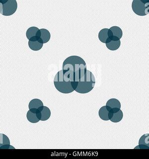 Color scheme icon sign. Seamless pattern with geometric texture. Vector Stock Vector