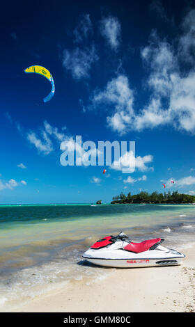 jet ski on exotic asian tropical paradise beach in boracay island philippines Stock Photo