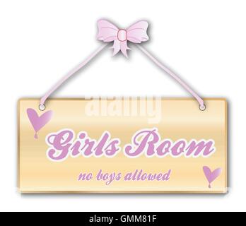 Girls Room Sign Stock Vector