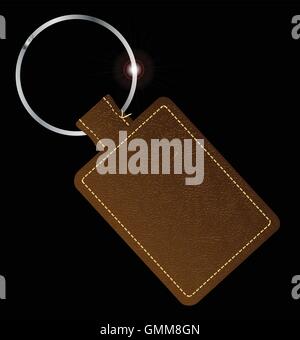 Leather Key Fob Stock Vector