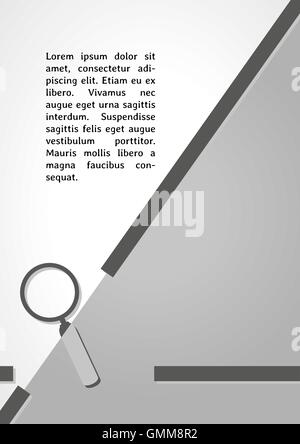 magnifying glass symbol dark infographics Stock Vector