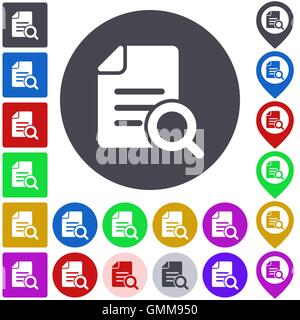 Color search icon set Stock Vector