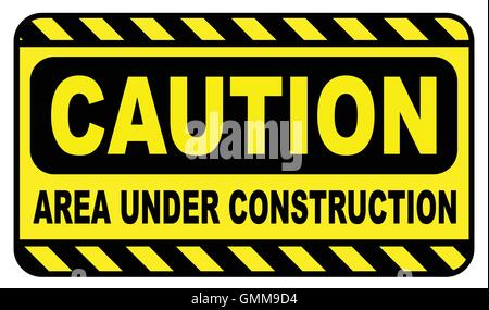 Caution Area Under Construction Stock Vector