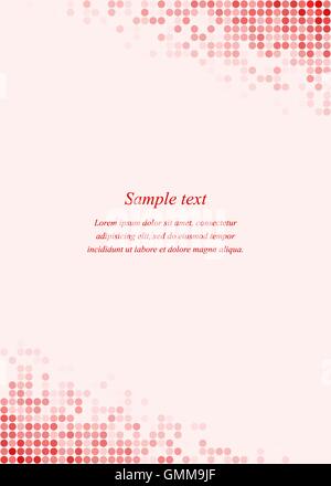 Red dot pattern brochure background - vector stationery template design ...