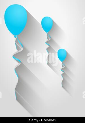 balloons with long shadow Stock Vector