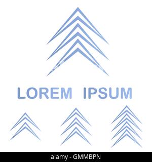 Light blue advancement logo design template set Stock Vector