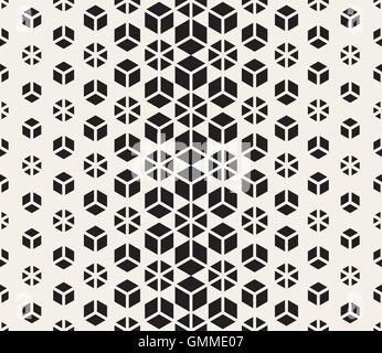 Hexagon halftone gradient texture. Abstract black and white spotted ...