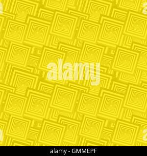 Yellow seamless square pattern background Stock Vector