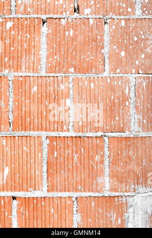 Full frame shot of orange brick wall background Stock Photo