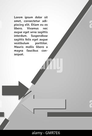 two arrows symbol dark infographics Stock Vector