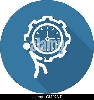 Efficiency Management Icon. Flat Design. Stock Vector