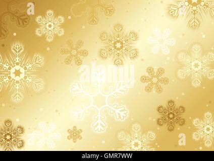 Gold Christmas Snowflakes Stock Vector
