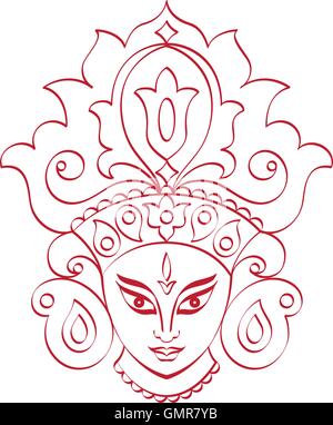 Durga Goddess of Power Stock Vector