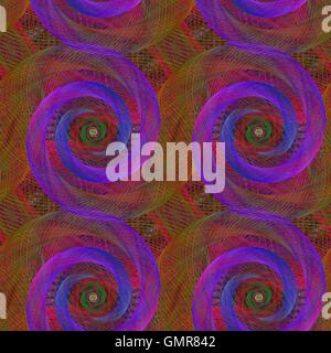 Abstract seamless abstract spiral fractal pattern Stock Vector