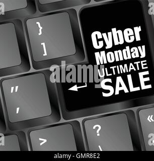Cyber Monday Sale. Design Template for Commerce Business Website Presentation. Vector Illustration. Stock Vector