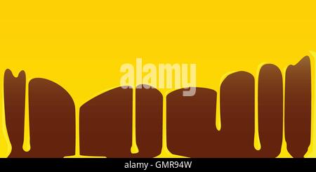 Custard And Chocolate Pudding Stock Vector