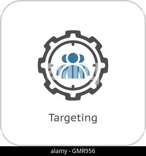 Targeting Icon. Flat Design. Stock Vector