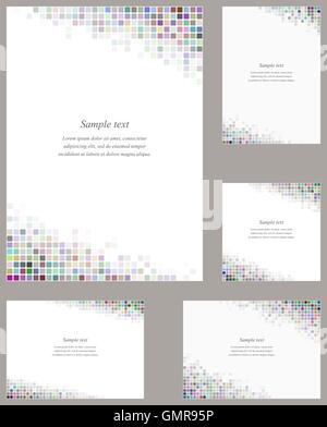 Multicolor page corner design template Stock Vector