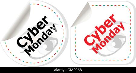 cyber monday deals design. creative concept vector background for Web and Mobile Applications, Illustration template design, bus Stock Vector