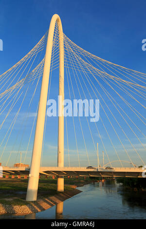 The Margaret Hunt Hill Bridge, Dallas, Texas, USA Stock Photo